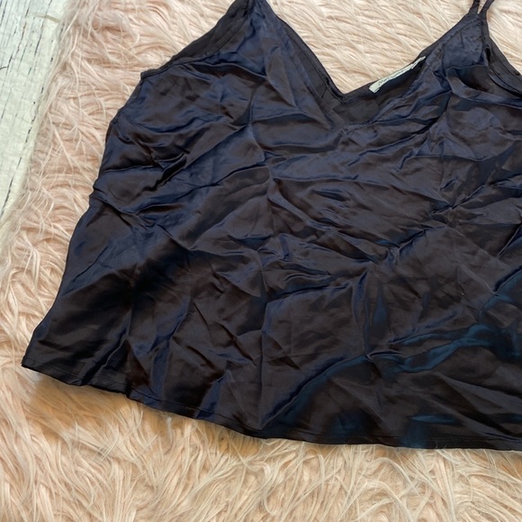 MES Demoiselles Black V Neck Leop Slip Tank Top sz 38 - Picture 5 of 9